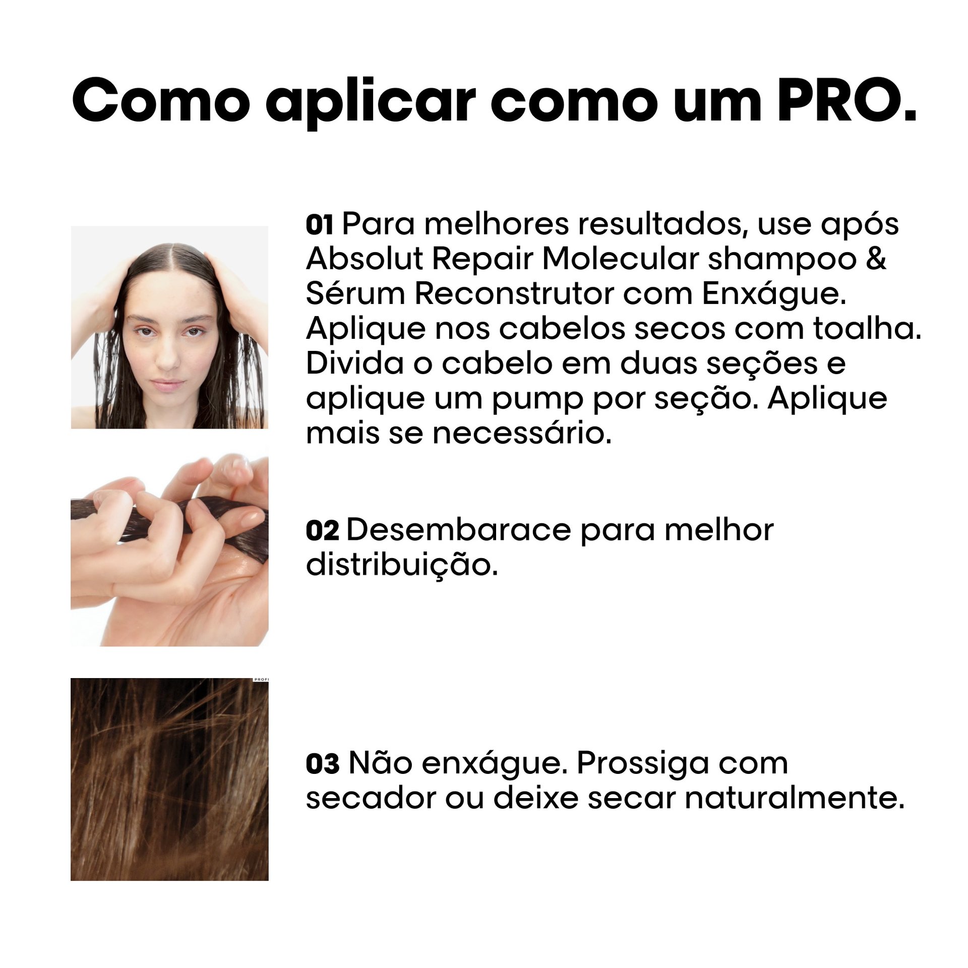 Como usar o leave-in Absolut Repair Molecular para cabelos danificados