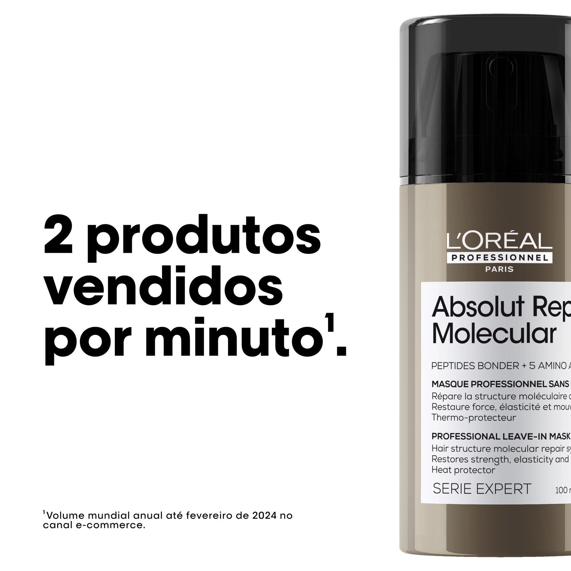 Leave-in mask Absolut Repair Molecular para cabelos danificados