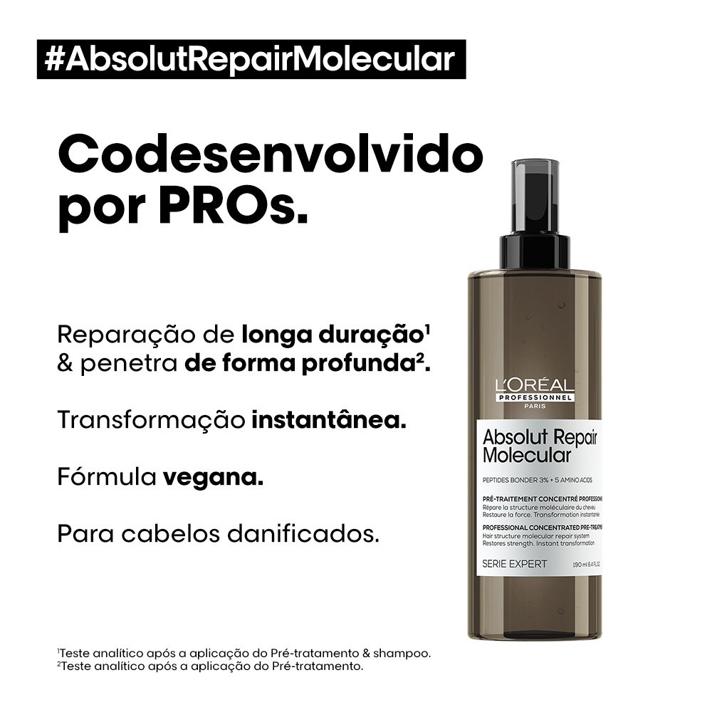 Pré-tratamento para cabelo emborrachado Absolut Repair Molecular