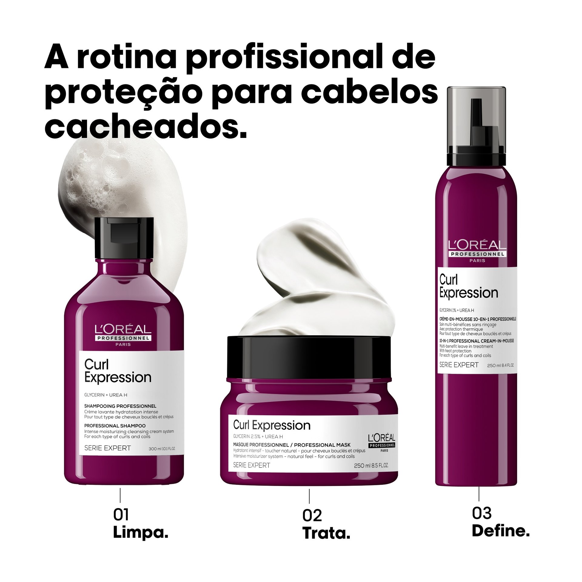 A rotina profissional de proteção para cabelos cacheados.