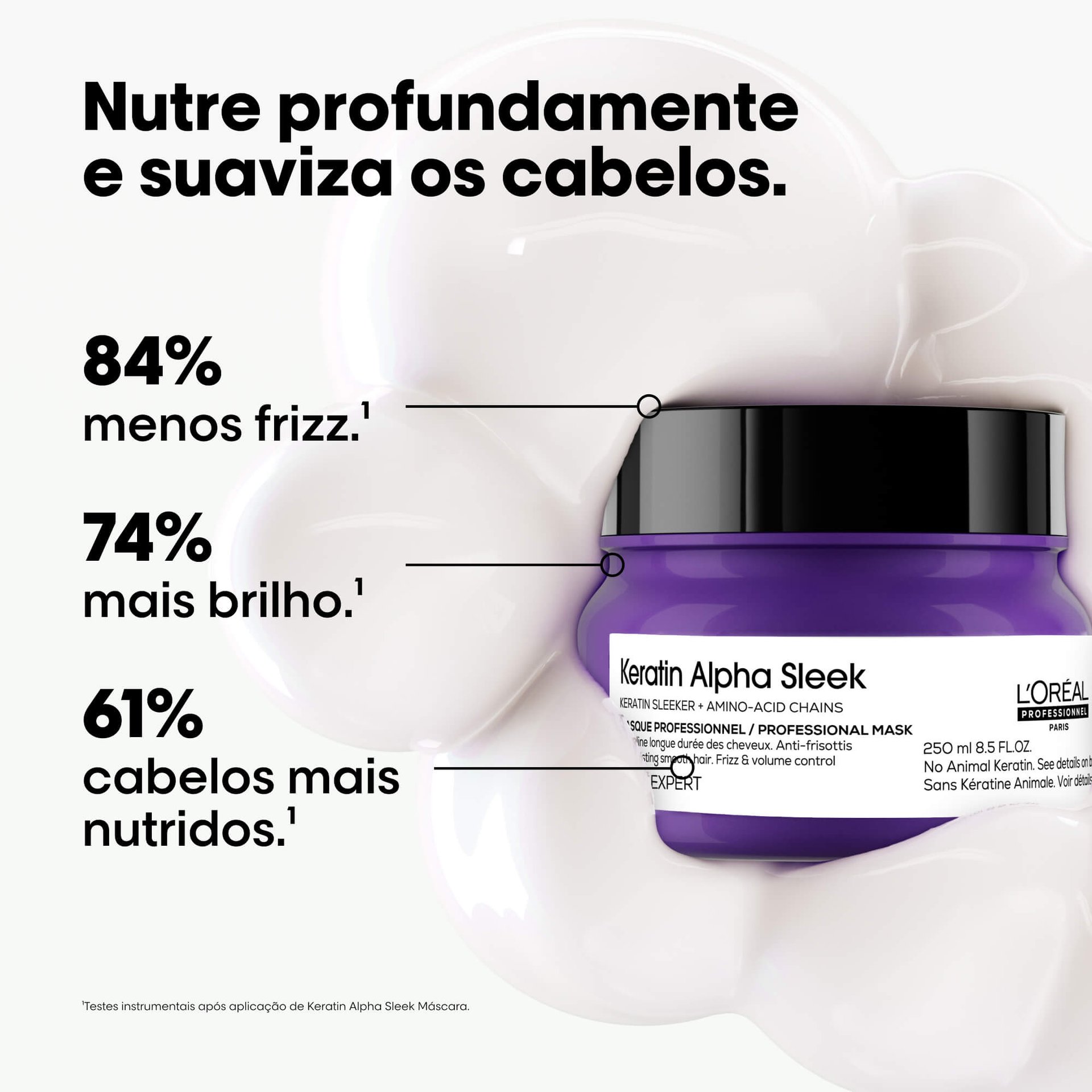 Máscara&nbsp;hidratante&nbsp;Keratin Alpha Sleek&nbsp;