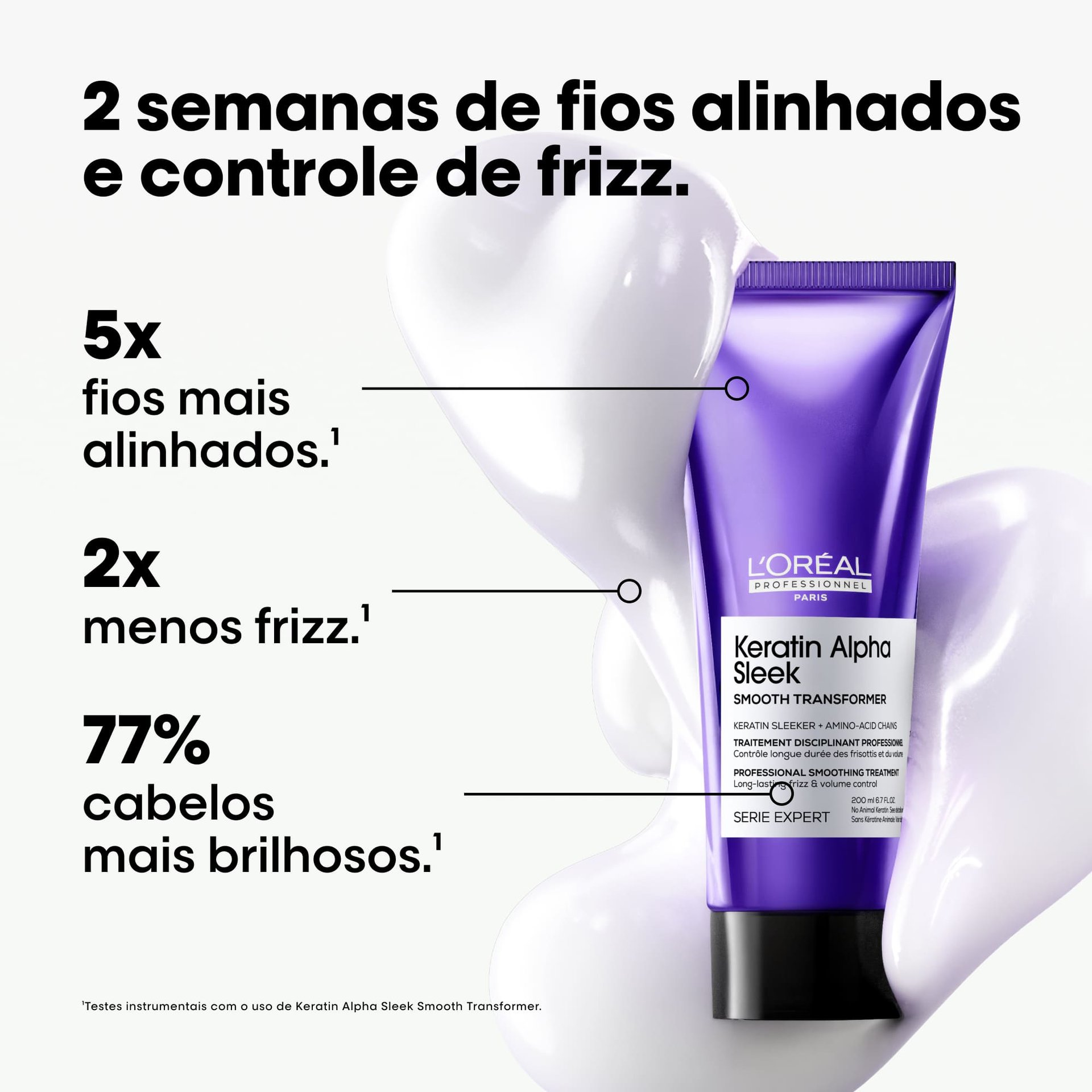 Tratamento para frizz Smooth Transformer Keratin Alpha Sleek 