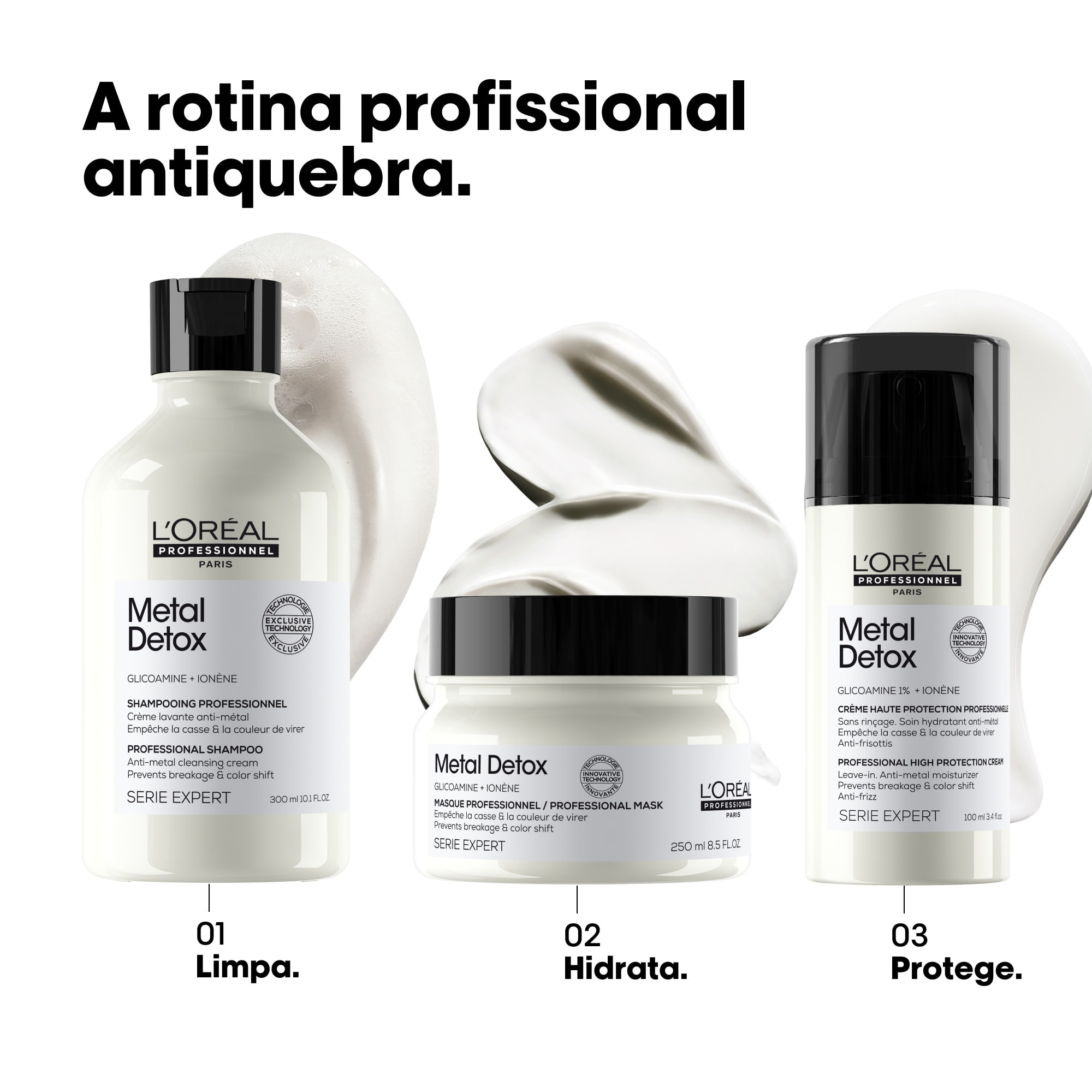 Produtos para cabelos quebradiços Metal Detox L’Oréal Professionnel