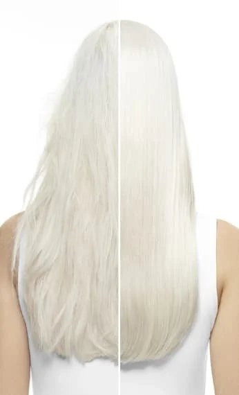 Cabelo de textura média a grossa.