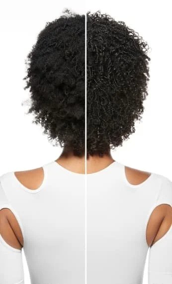 Cabelo de textura grossa, e sensível.