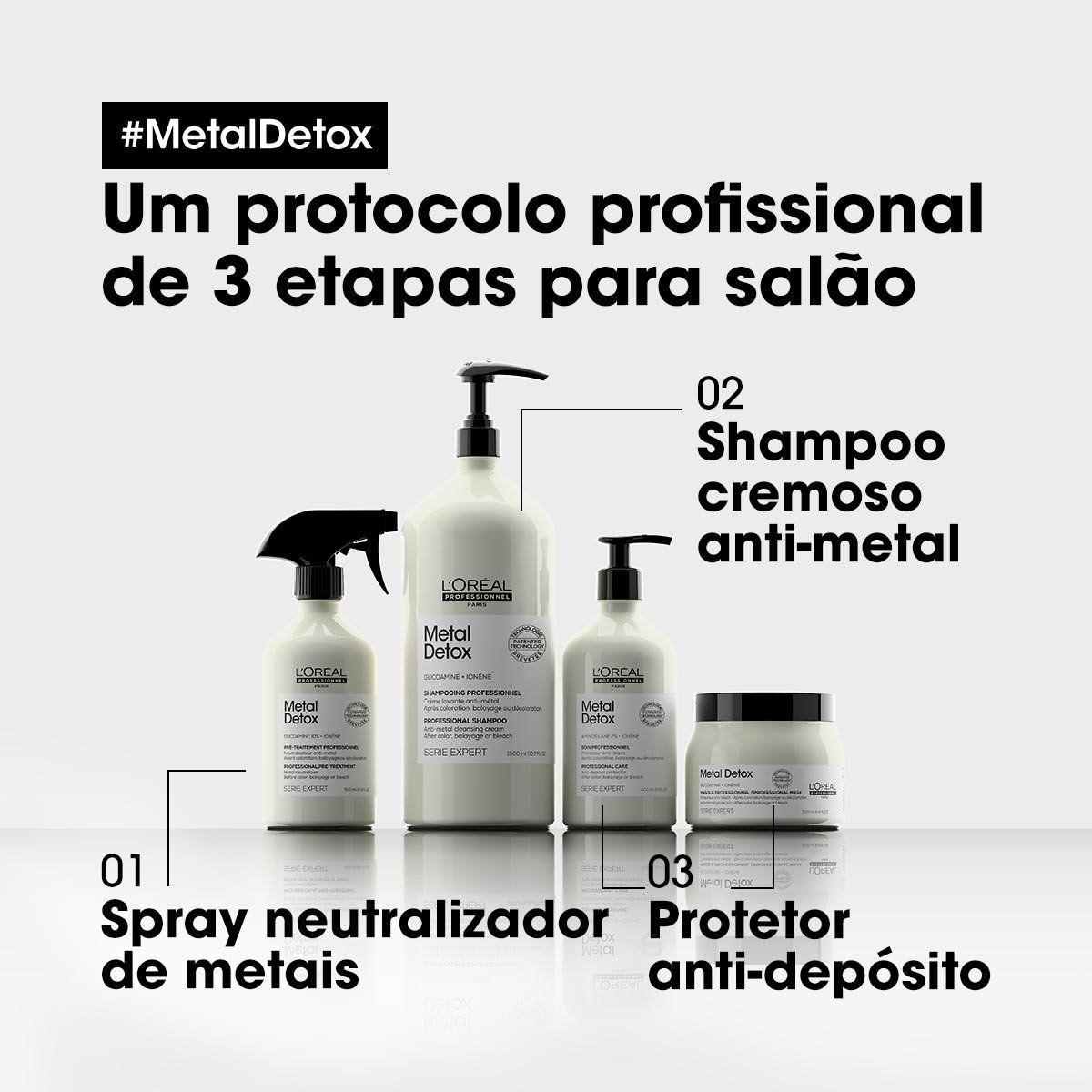 Tratar cabelo quebrado com Metal Detox
